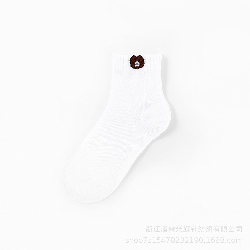 Tất nữ, coton co giãn đa chiều, hình gấu nhiều màu🍁FREESHIP🍁Tất Gấu Brown Loại 1 - Buyplus.Pht.Store