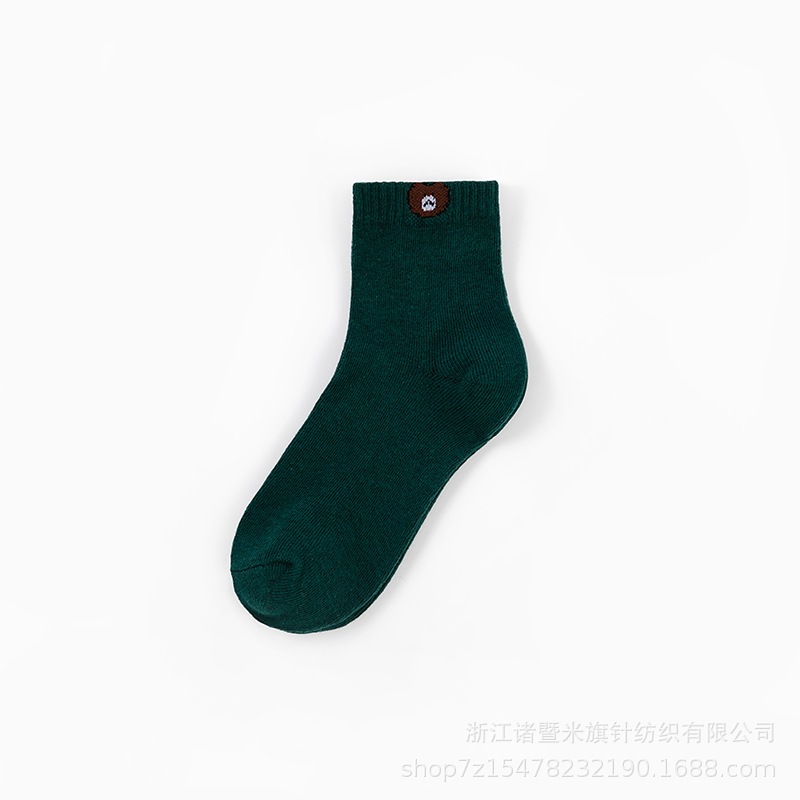 Tất nữ, coton co giãn đa chiều, hình gấu nhiều màu🍁FREESHIP🍁Tất Gấu Brown Loại 1 - Buyplus.Pht.Store