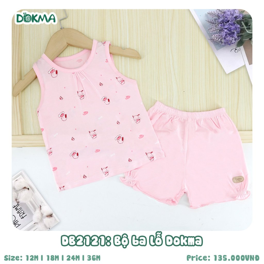 (8-14kg, 6-36M) Bộ Ba Lỗ Dokma Bé Gái Mềm Mại, Thoáng Mát JB019 DB2040 DB2121 DB2731 DB2772 DB2915 DB3003
