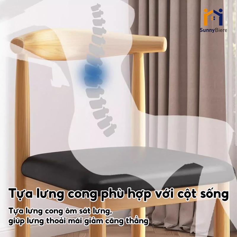 SUNNY Ghế làm việc đệm phong cách Bắc Âu đại thích hợp mọi không gian Ghế tựa lưng