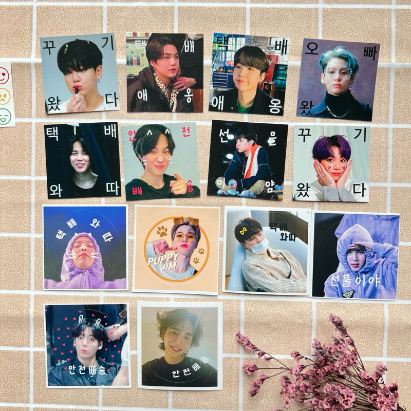 Bộ ảnh sticker BTS fan edit dễ thương Jimin Jungkook RM Suga Jin ...