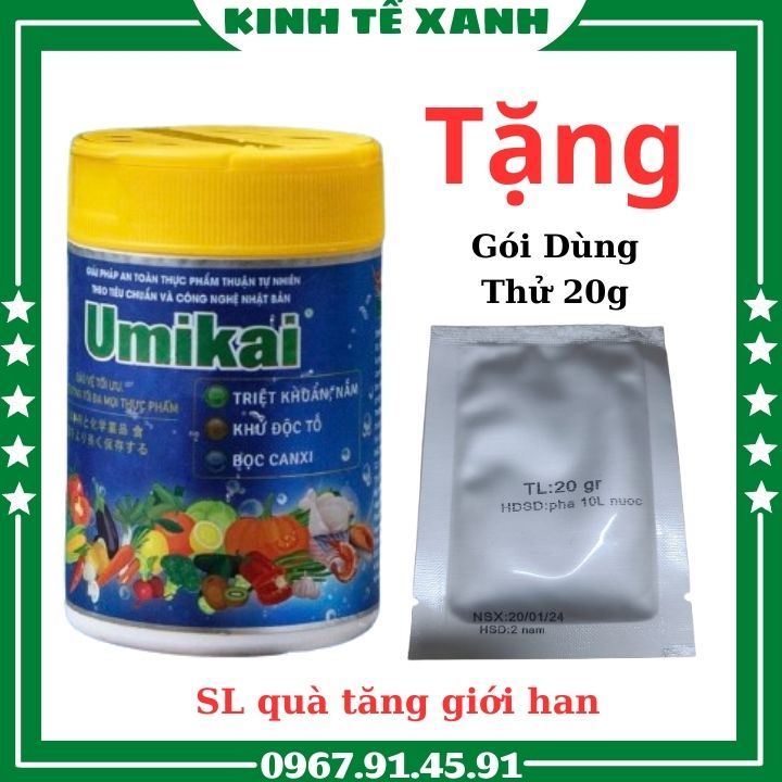 Bột Ngâm Rửa Thực Phẩm [ UMIKAI ], Bột rửa rau củ quả loại bỏ độc tố ...