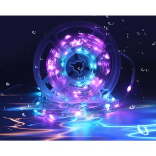 Đèn Led Cuộn nháy đuổi 10M  Dây đèn LED trang trí RGB 5V Cổng USB nháy theo nhạc  kèm điều khiển