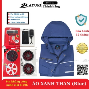 Áo Gắn Quạt AYUKI Mã AYUKI PRO 39, Pin 30.000mah, Quạt 17V [ BH 12 Tháng , Tặng 2 Đá Khô]