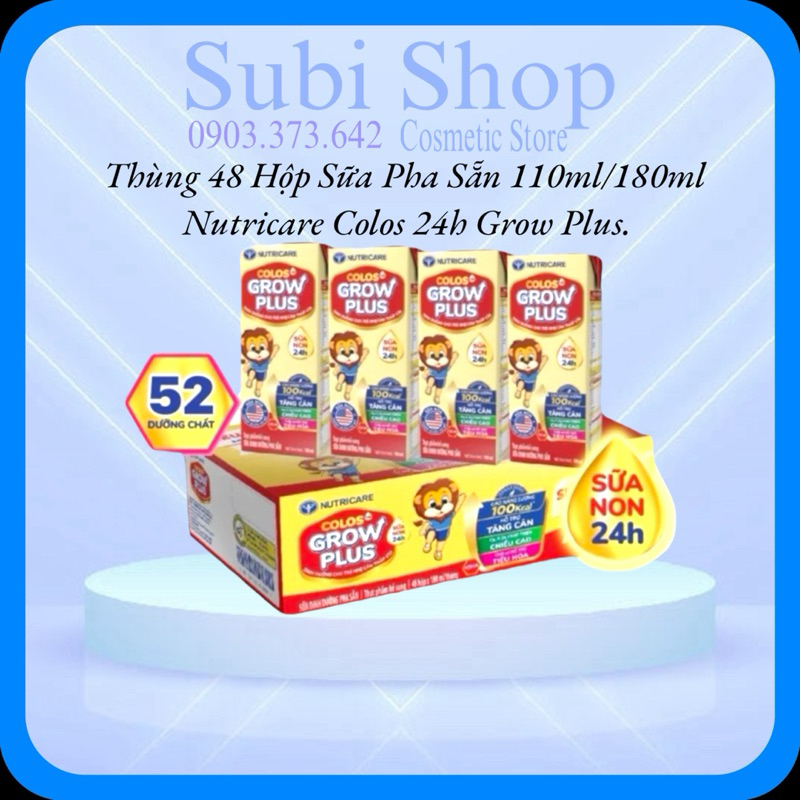 Thùng 48 Hộp Sữa Pha Sẵn 180ml Nutricare Colos 24h Grow Plus. | Shopee ...