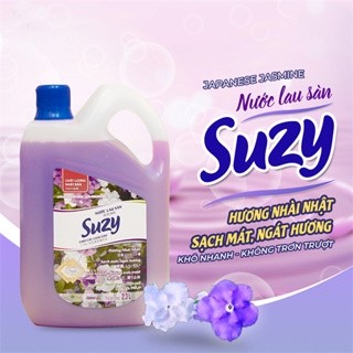 Nước lau sàn SUZY Nhật Bản 4L diệt khuẩn- thành phần HỮU CƠ, diệt khuẩn,  đuổi muỗi an toàn cho bé chống trơn trượt.