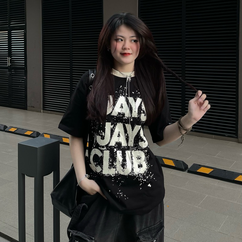 Áo phông tay lỡ 🖤 DIRTY JAY phong cách UNISEX nam nữ - áo thun cổ tròn tay lỡ form rộng Brand Jaystoree 🖤 | BigBuy360 - bigbuy360.vn
