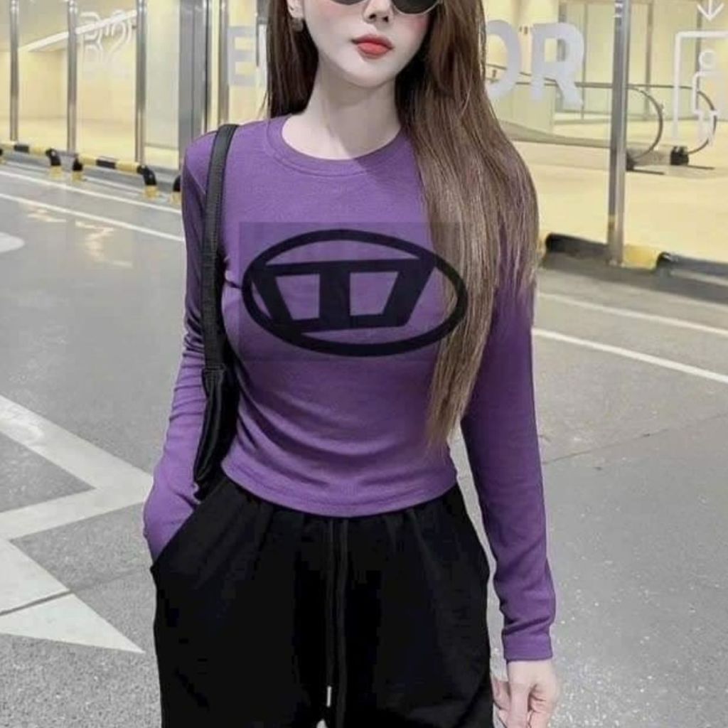 Áo Thun Nữ Tay Dài ESHOP Bigsize 45-85kg Đẹp Áo Kiểu Nữ Form Ôm Thun Gân Tăm Lạnh Áo Cổ Tròn MS005
