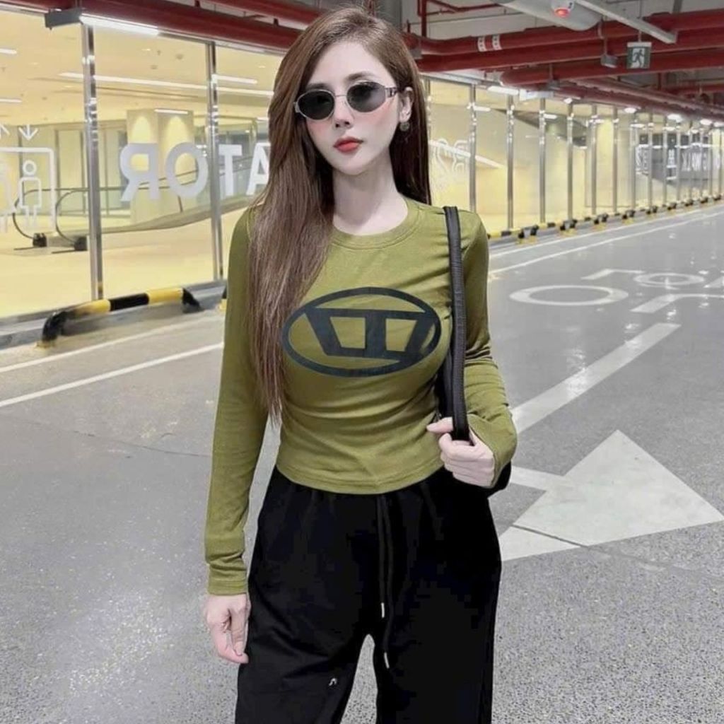 Áo Thun Nữ Tay Dài ESHOP Bigsize 45-85kg Đẹp Áo Kiểu Nữ Form Ôm Thun Gân Tăm Lạnh Áo Cổ Tròn MS005