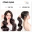 Tóc kẹp 3 phím xoăn lơi 50cm, bộ tóc kẹp phím dài có thể sử dụng nhiệt, không gây nặng đầu