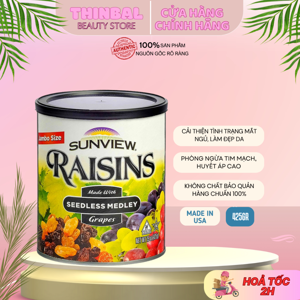 Nho Khô Thập Cẩm Mỹ SunView Raisins 425gr Chính Hãng Mỹ | Shopee Việt Nam