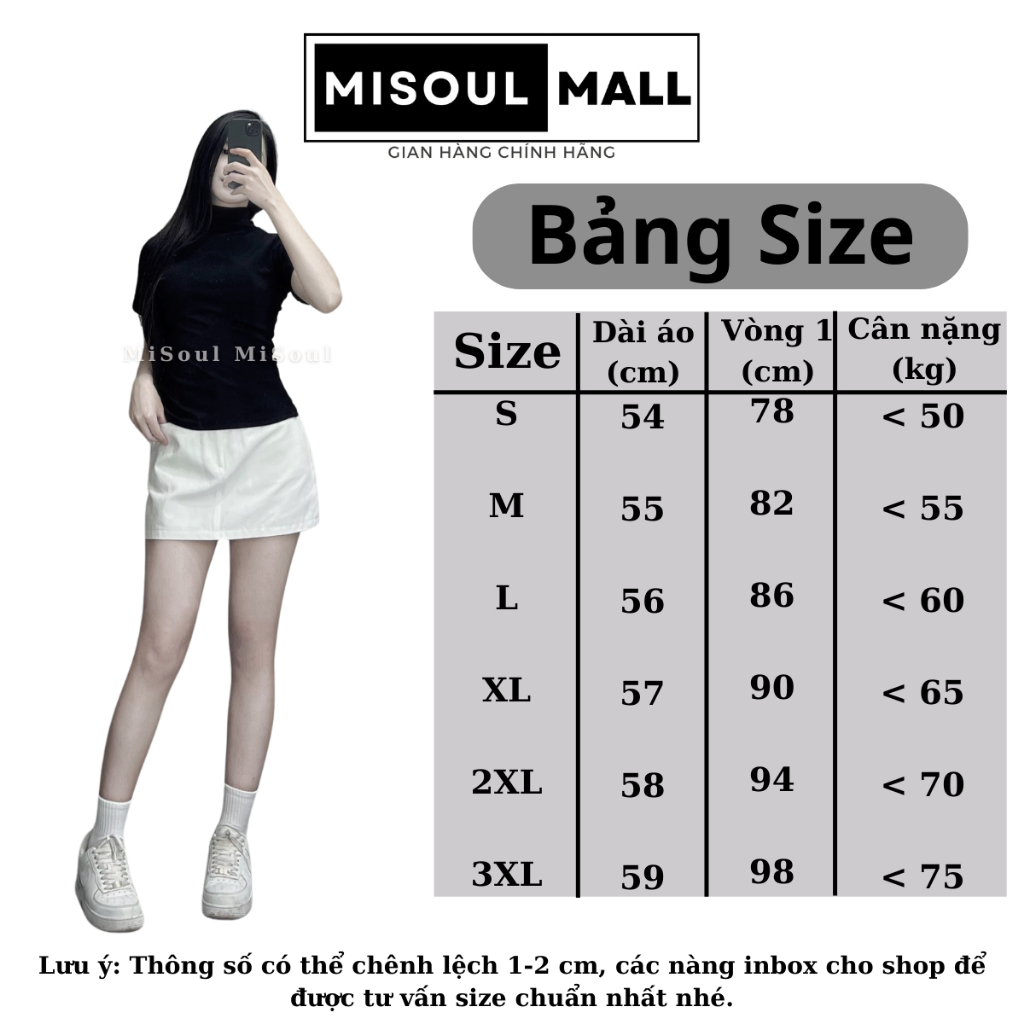 Áo Thun Cổ 3 Phân Cộc Tay Nữ Chất Cotton BigSize MiSoul Mall, Áo Cổ Leo Cộc Tay BigSize MiSoul 265 | BigBuy360 - bigbuy360.vn