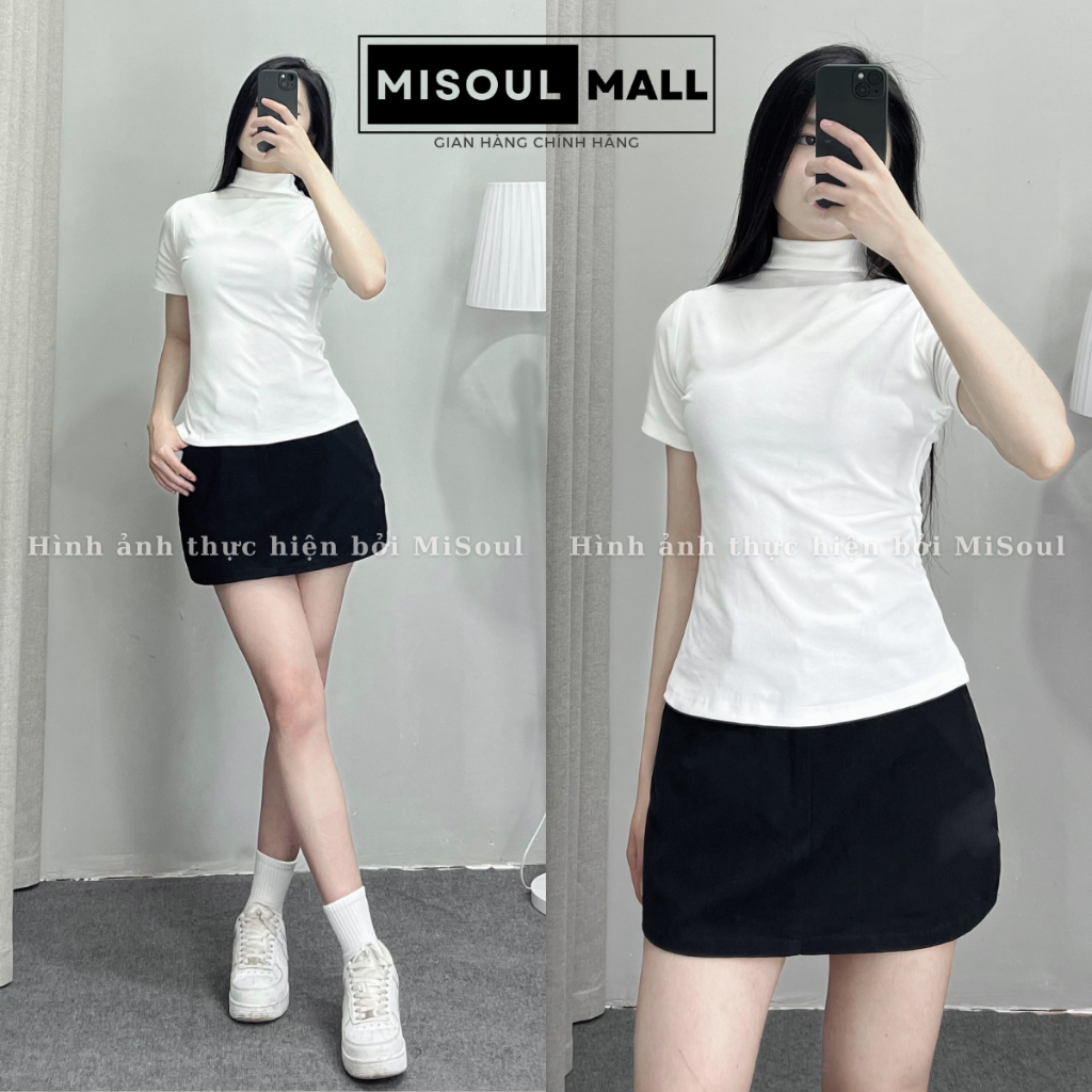 Áo Thun Cổ 3 Phân Cộc Tay Nữ Chất Cotton BigSize MiSoul Mall, Áo Cổ Leo Cộc Tay BigSize MiSoul 265 | BigBuy360 - bigbuy360.vn