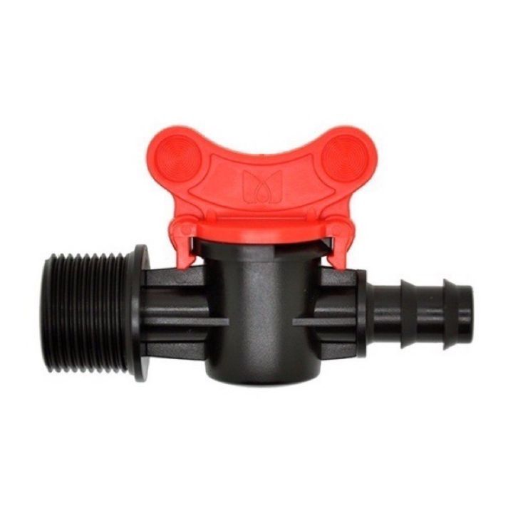 5 cái [ 5 CÁI ] Van ren ngoài 21/27mm, 1 đầu gài ra ống LDPE 16-20-25mm