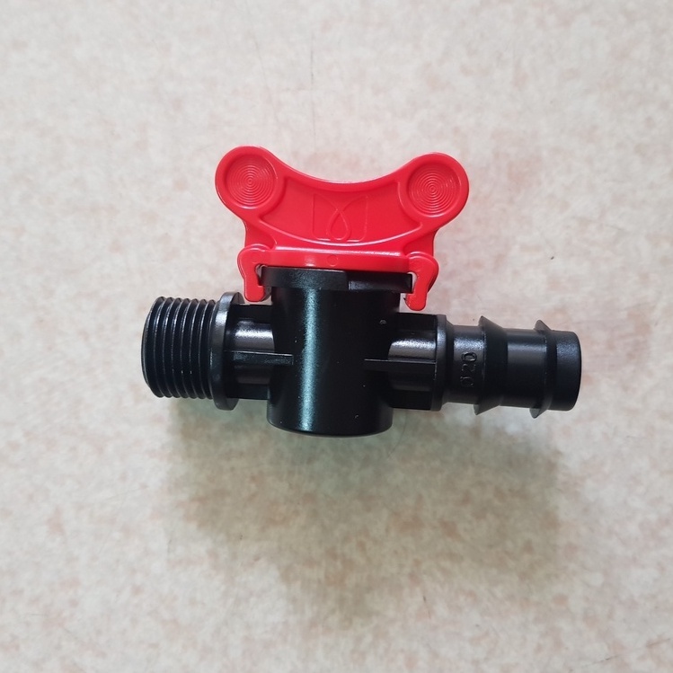5 cái [ 5 CÁI ] Van ren ngoài 21/27mm, 1 đầu gài ra ống LDPE 16-20-25mm