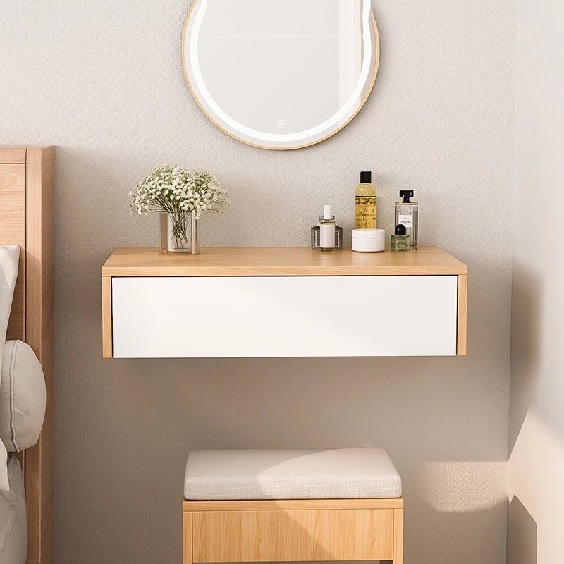 Bàn trang điểm treo tường có hộc kéo gỗ MDF gắn tường HM291