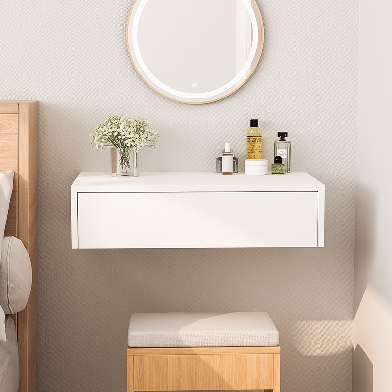 Bàn trang điểm treo tường có hộc kéo gỗ MDF gắn tường HM291