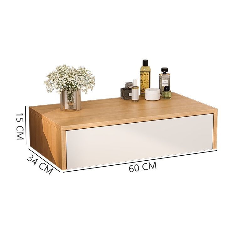 Bàn trang điểm treo tường có hộc kéo gỗ MDF gắn tường HM291