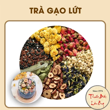 Trà gạo lứt thảo mộc mix sẵn, 5-10 gói, trà thảo mộc gạo lứt thanh nhiệt, detox cơ thể - Lãn Ông