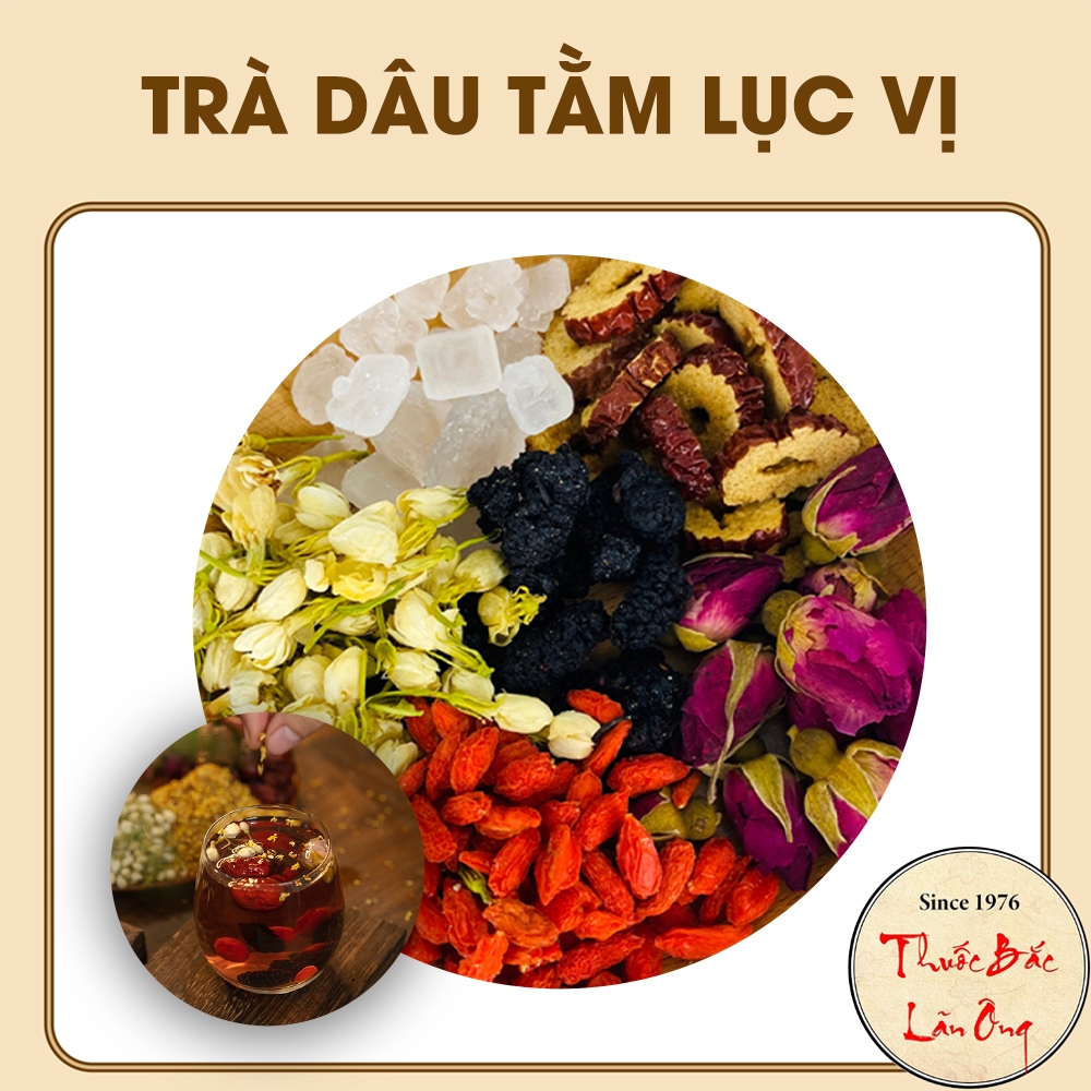 5-10 set trà dâu lục vị mix set (Dâu tằm, táo đỏ, hoa hồng tây tạng, kỳ ...