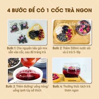 Trà hắc kỳ tử mix sẵn, 5-10 gói, trà thảo mộc dưỡng nhan gồm: hắc kỳ tử, dâu tằm, táo đỏ, kỳ tử - Lãn Ông