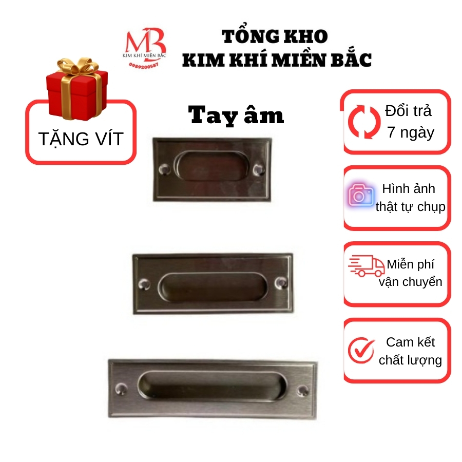 2 cái Tay nắm âm tủ Kim khí miền Bắc, tay nắm tủ, tay âm tủ nhựa, tặng vít (giá 1 cái)