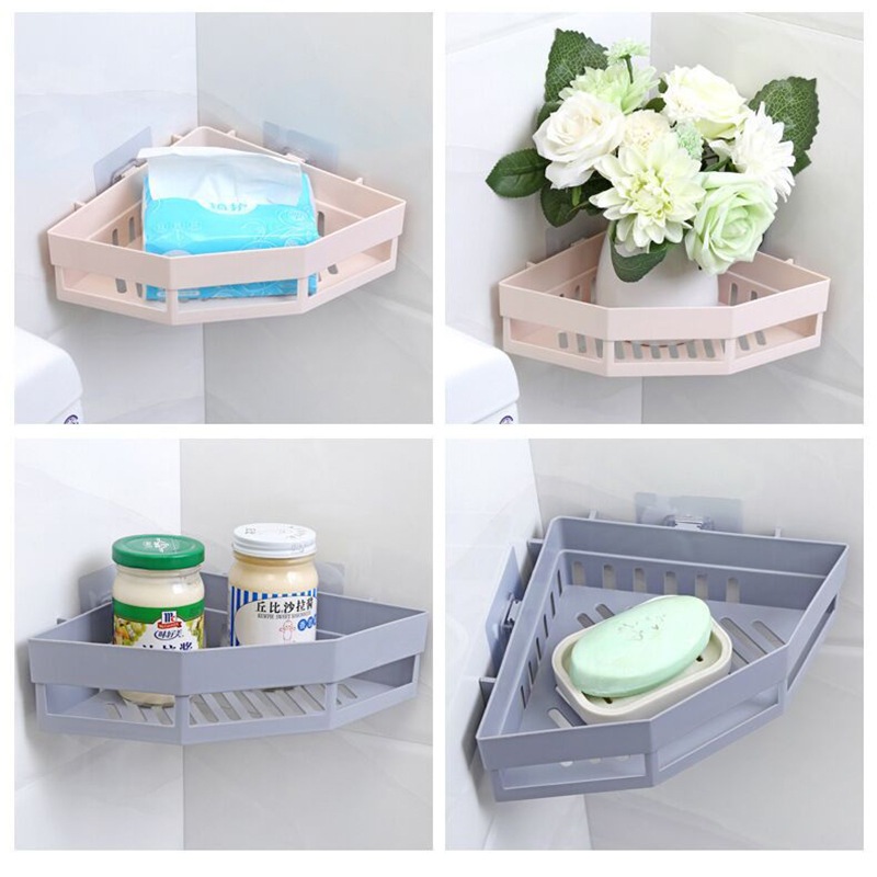 Kệ Góc Dán Tường Nhà Tắm Hokori - Kệ Góc Tam Giác Tiết Kiệm Không Gian Bền Đẹp Chắc Chắn Chính Hãng Việt Nhật (mã 5610)