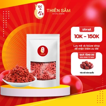 Kỷ Tử Ninh Hạ 100gr - Câu Kỷ Tử Sấy Khô - Dùng Để Pha Trà, Ngâm Sâm, Nấu Ăn Bồi Bổ Khí Huyết, Tốt Thị Lực - Thiên Sâm
