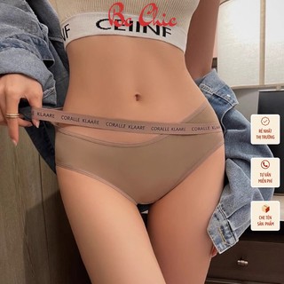 Quần chip nữ su lụa co dãn thoáng mát đơn màu phối dây đai chéo thiết kế trẻ trung gợi cảm Q 7699 BC_CHIC LINGERIE