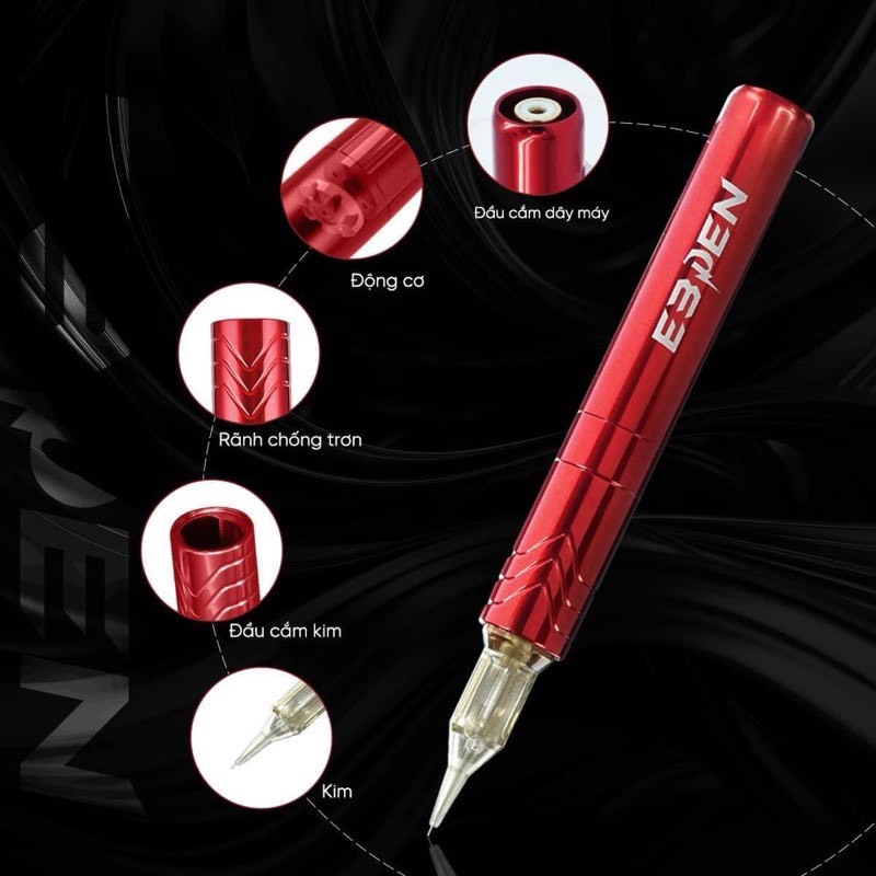 Máy Pen E3 Mini Chuyên Phun Mày, Môi, Sợi Hairstroke