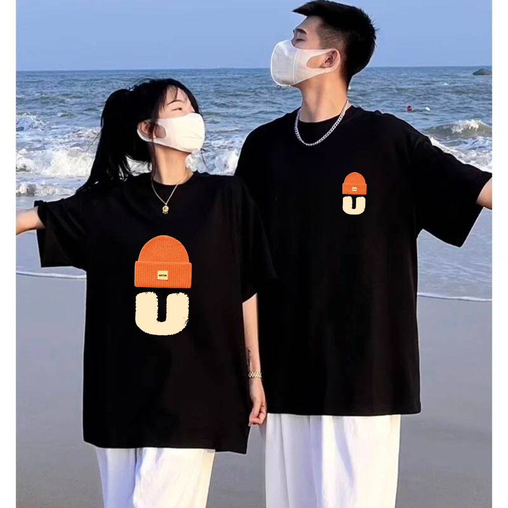 [VẢI 250 GSM] Áo Thun Đôi MŨ CHỮ U Unisex Cao Cấp 100% Cotton Định Lượng Vải 250Gsm Unim Store - AP232