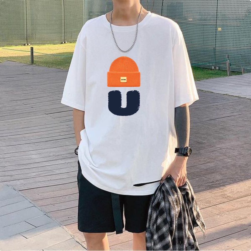 [VẢI 250 GSM] Áo Thun Đôi MŨ CHỮ U Unisex Cao Cấp 100% Cotton Định Lượng Vải 250Gsm Unim Store - AP232