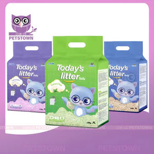 Cát đậu nành, Cát vệ sinh cho mèo hữu cơ cao cấp khử mùi, vón nhanh TODAY'S LITTER TOFU 7L