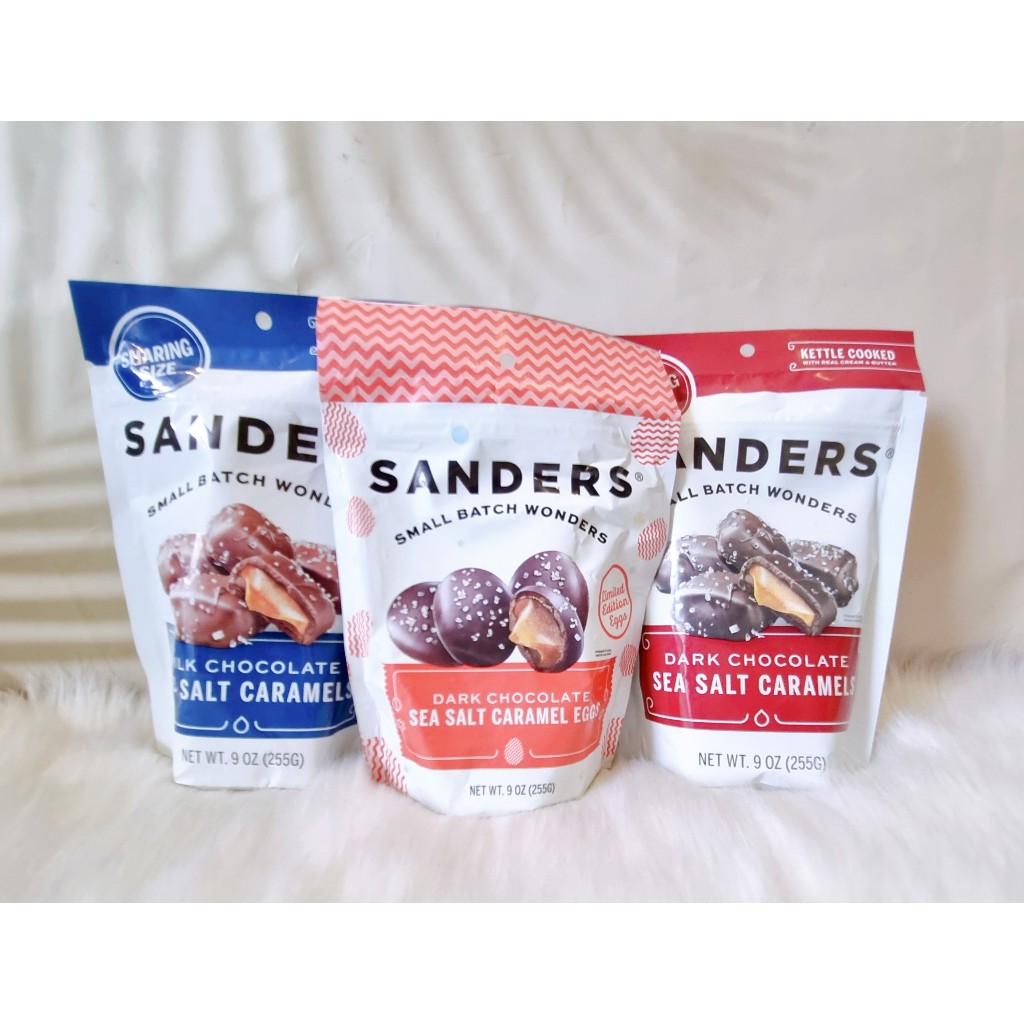 [HÀNG MỸ] Kẹo socola sữa muối biển Sanders Dark Chocolate Sea Salt
