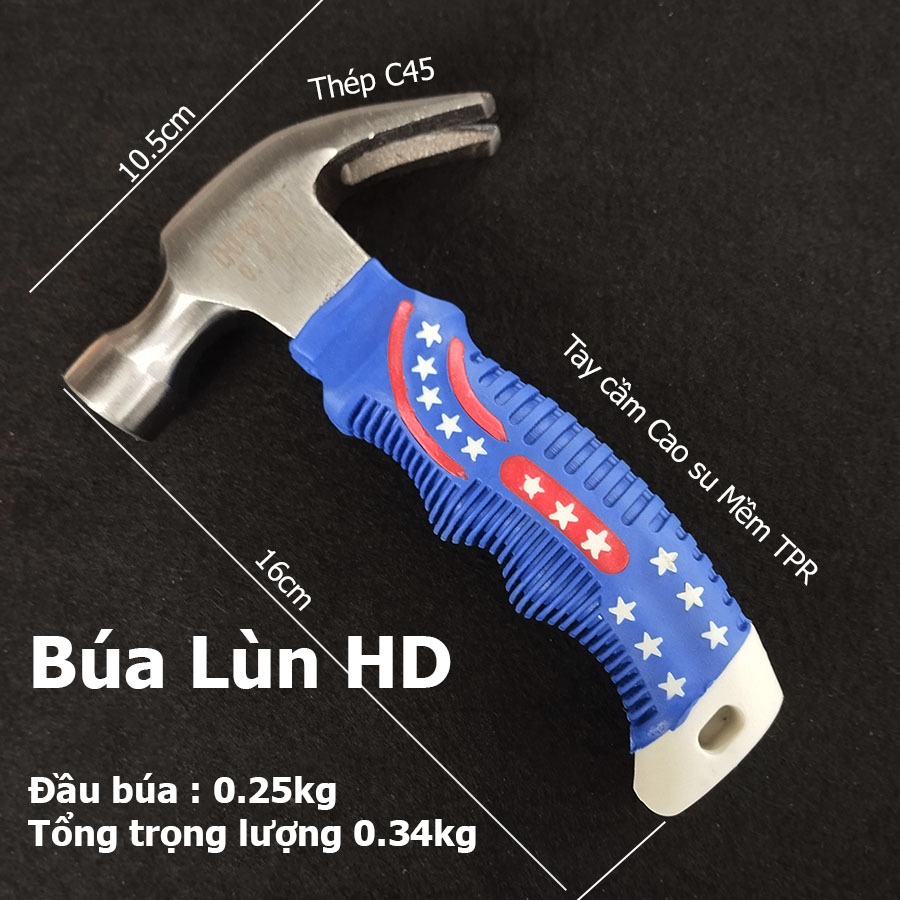 Búa Đóng Đinh Nguyên Khối GF - Tay cầm bọc cao su chắc chắn chuyên đóng ...