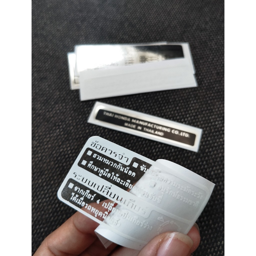 Bộ tem thông số WAVE THÁI. Decal chi tiết dán xe Honda WAVE chữ THÁI chống nước, không bay màu, dày dặn, sắc nét
