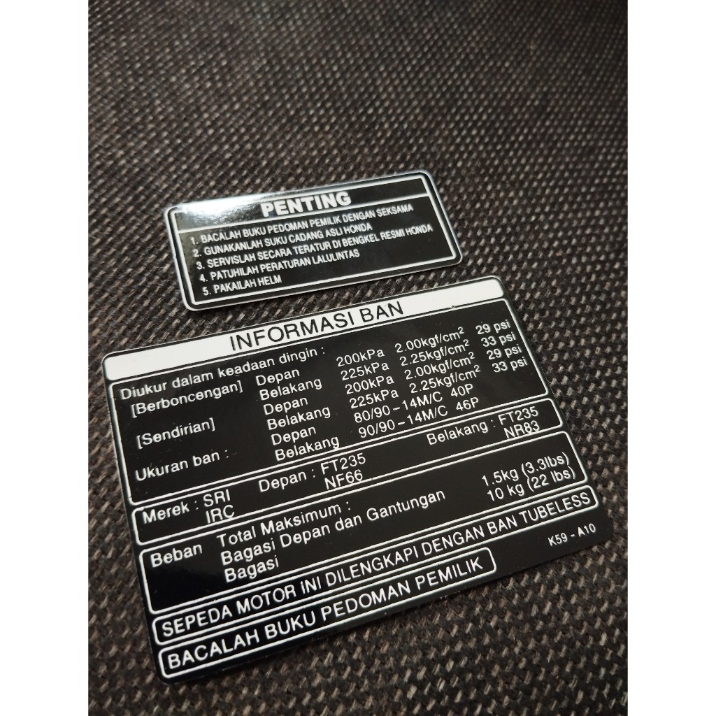 Bộ tem thông số xe Honda VARIO 125, 150 các đời. Decal dán xe chống nước, không bay màu, dày dặn, sắc nét