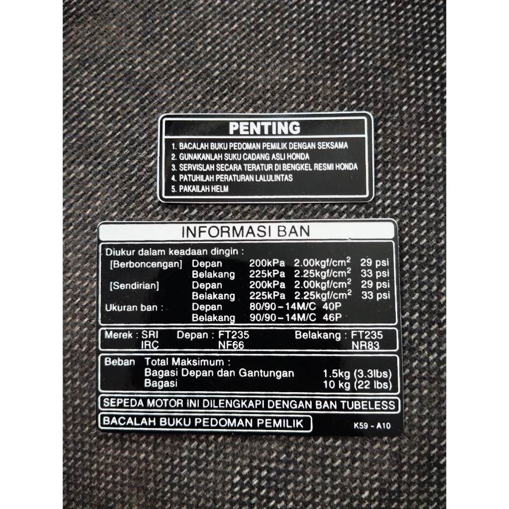 Bộ tem thông số xe Honda VARIO 125, 150 các đời. Decal dán xe chống nước, không bay màu, dày dặn, sắc nét