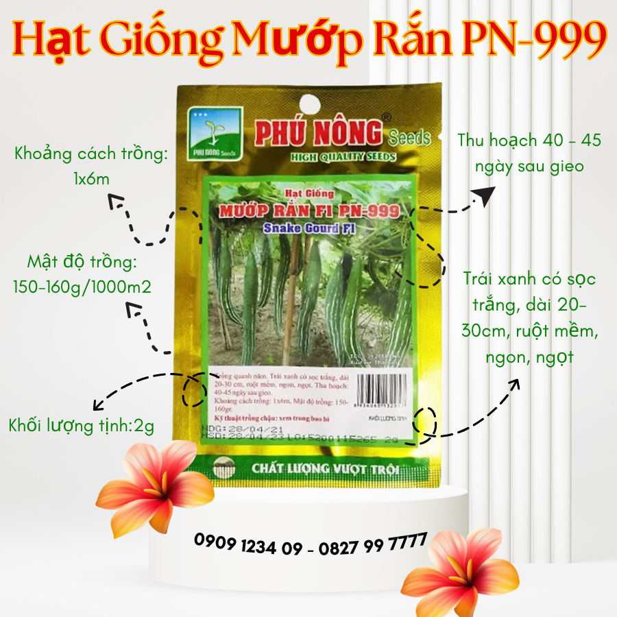 Hạt Giống Mướp Rắn Phú Nông 1