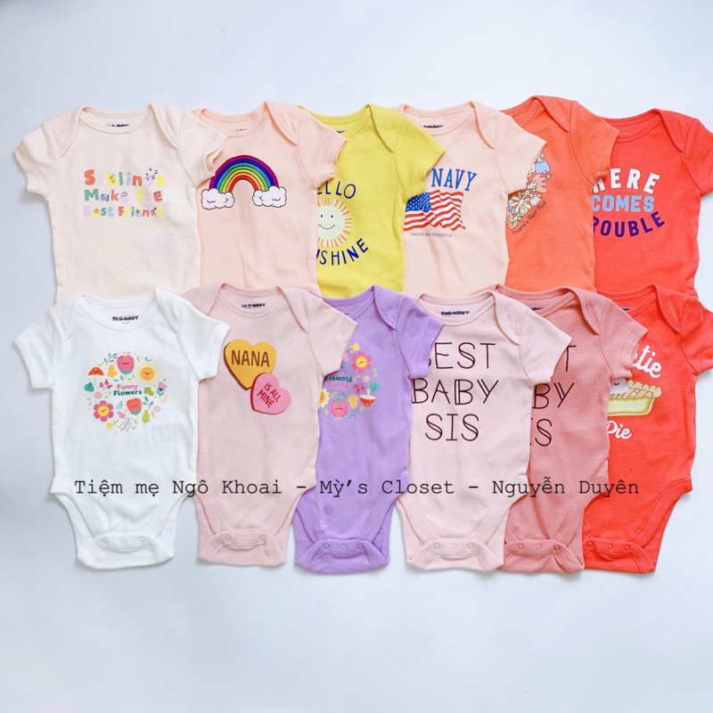 [MD92]❤️OLD NGẮN TAY 18-24M❤️ Body chip ngắn tay cho bé chất liệu cotton mềm mát