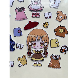 Đồ chơi Búp bê Kuromi, Melody, Cinamoroll, Pompompurin nhiều trang phục - Búp bê giấy Pighandmade