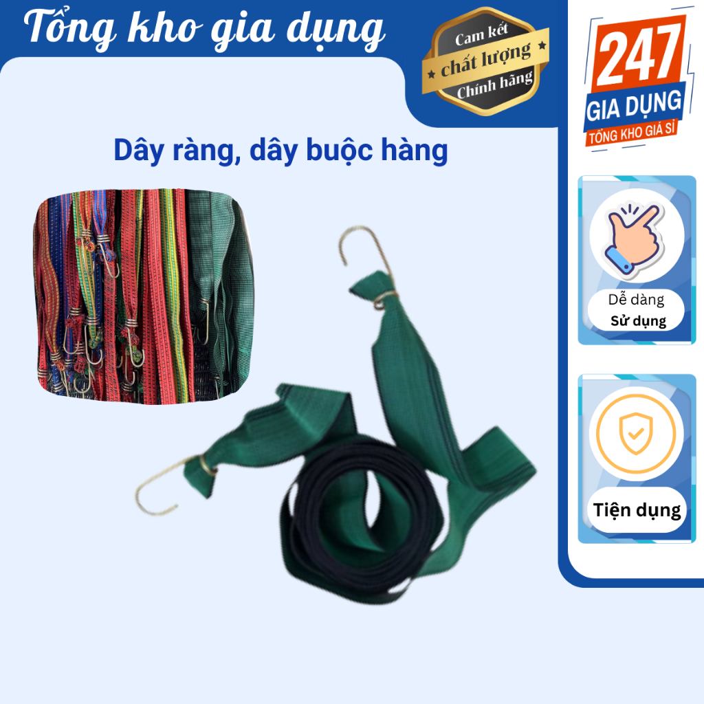 Dây ràng chở hàng hóa có móc, dây chun dẹp chằn hàng tiện lợi | Shopee ...