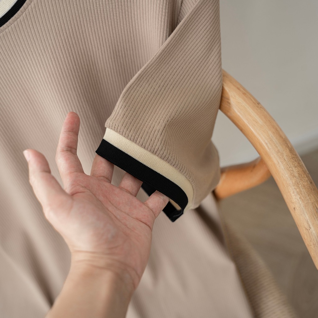 Áo thun cổ tròn WEDER vải Cotton thun gân mềm mịn, trẻ trung, năng động - HUSSIO