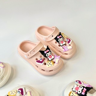 Sục Hở Và Sục Kín Cho Bé Gắn Sticker Kuromi Siêu Đáng Yêu Chất Liệu Nhựa EVA Êm Mềm Cho Bé Gái(S11)