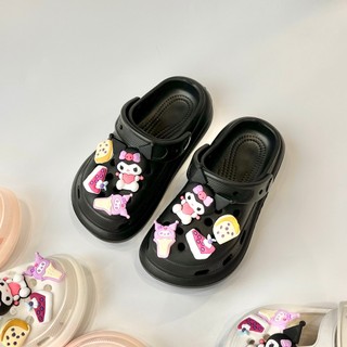 Sục Hở Và Sục Kín Cho Bé Gắn Sticker Kuromi Siêu Đáng Yêu Chất Liệu Nhựa EVA Êm Mềm Cho Bé Gái(S11)