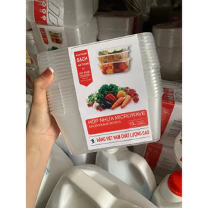 {dây 10c} Hộp vuông 1000ml đựng thức ăn
