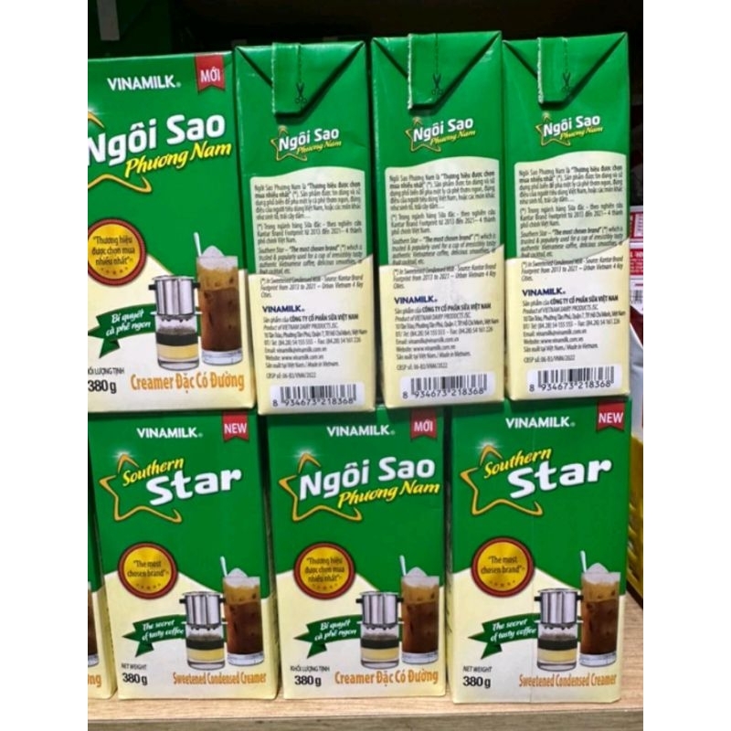 [TẶNG QUÀ HĐ 200K TRỞ LÊN TỪ 05-10.07]Combo 2 Sữa Đặc Ngôi Sao Phương Nam Xanh Lá Hộp Giấy 380G