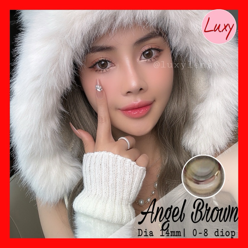 [Mới Về] (Giá 1 chiếc) Angel Brown LUXY LENS 14mm 0-8 Độ Hàn Quốc Chính ...