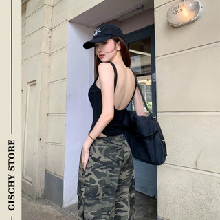 [CÓ SIZE] Áo Bodysuit Sát Nách CÓ MÚT NGỰC Hở Lưng Quyến Rũ GISCHY Áo Liền Thân Tôn Body Chất Thun Dày Dặn BS07