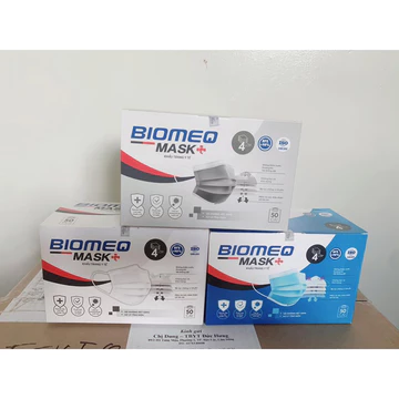 ❤️[HỘP 50 CÁI] KHẨU TRANG Y TẾ KHÁNG KHUẨN 4 LỚP BIOMEQ MASK Khẩu trang y tế Biomeq Mask 4 lớp kháng khuẩn lọc khuẩn 98%